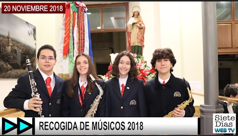 WEB TV – RECOGIDA DE MÚSICOS 2018 – 20 NOVIEMBRE 2018