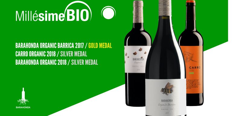 Tres vinos ecológicos de Barahonda, premiados en Millésime Bio 2020 (Francia)