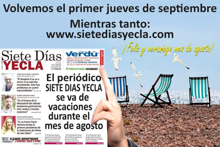 VOLVEMOS EL PRIMER JUEVES DE SEPTIEMBRE