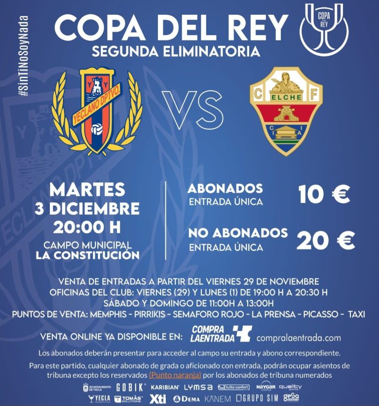 10 y 20 EUROS PARA VER AL ELCHE EN LA COPA